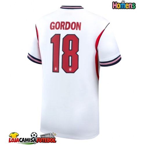 Camisa de Futebol Inglaterra Anthony Gordon #18 Equipamento Principal Mundo 2026 Manga Curta